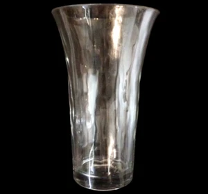 Vintage Libbey Vase Clear Glass Ribbed Wavy  8" - Picture 1 of 6