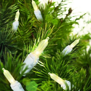 Holiday Time 50 LED warmweiße Mini Lichter weißer Draht Weihnachten Neu - Bild 1 von 1
