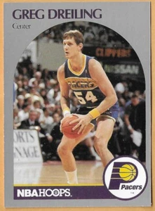 GREG DREILING INDIANA PACERS #132 NBA HOOPS 1990-91 - Picture 1 of 2
