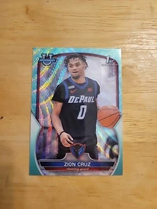 2022-23 Bowman University rifrattore cromato Aqua Wave /299 croce di Zion #91 - Foto 1 di 2