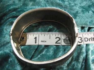 Vintage Silber Armband Geätzt Ginkgo Klapparmband - Bild 1 von 4