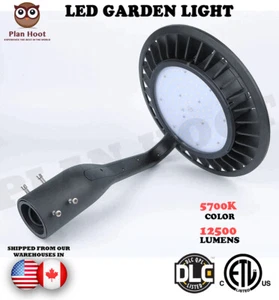 100 WATT LED Garden Area Park Light 5700K ETL DLC Outdoor Post Top Pole Lamp - Picture 1 of 6