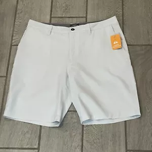 Quiksilver Waterman Men's Striker 3 Hybrid Shorts Size 34x9 Light Gray NWT - Picture 1 of 13