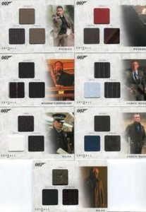 James Bond Autographs & Relics Triple Relic Costume Card Set STC1 thru STC7