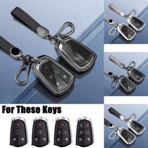 Aluminum Alloy TPU Car Key Case Cover For Cadillac XT5 XTS ATS CTS XTS SRX CT6 - Picture 1 of 14