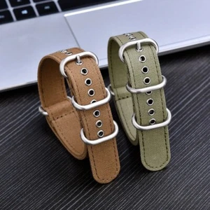 Super Quality Nylon Canvas Watch Band Straps Mens Sports 20mm 22mm for Omega - Picture 1 of 14