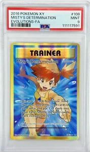 PSA 9 Evolutions Misty's Determination Full Art #108 - 2016 Pokemon XY 108/108 - Picture 1 of 2