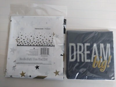 Suministros para fiestas de graduación. Mantel y pack de servilletas Foto 1 de 2