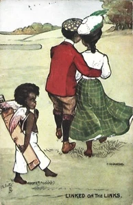 TUCK'S POSTCARD - Oilette "Dark Girls & Black Boys" Linked 1907 H.Dix Sandford - Picture 1 of 2