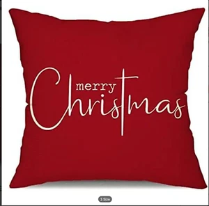Christmas Throw Pillow Cover -Contemporary Style 100% Polyester Woven Sofa Decor - Picture 1 of 5