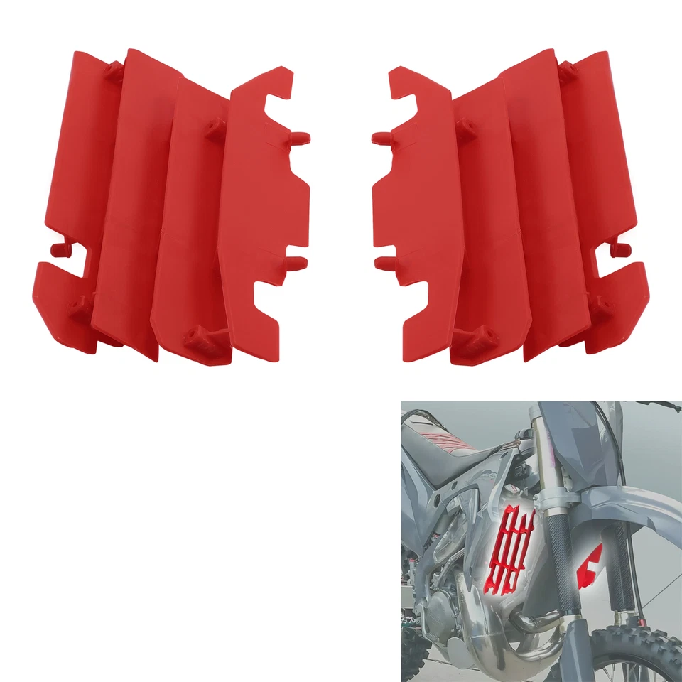 Protectores de persianas de radiador rojos aptos para Honda CR125R 2000-2004 03 CRF450R 2003-2004 Foto 1 de 4