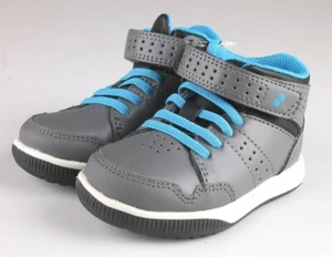 Surprize by Stride Rite Memory Foam Grey Blue Damarian Hi Top Sneaker Shoes NWT - Picture 1 of 7