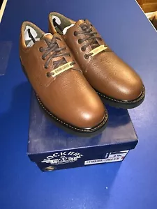 Mens Docker Shelter Casual Shoes Dark Tan Leathers Size 9W 90-3902 - Picture 1 of 9