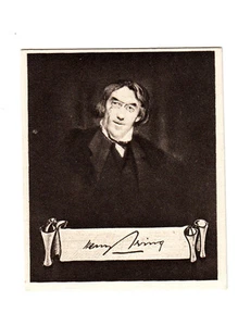1923 Sarony Tobacco 'Celebrities & Their Autographs' #17 Henry Irving - Picture 1 of 2