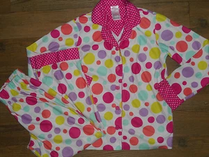 Xhilaration 2Pc. Girls Size M Sleepwear Pajamas Set Top & Pants Polka Dots - Picture 1 of 1