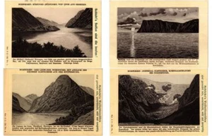 TARJETAS COMERCIALES PAISAJES NORUEGOS 24 Tarjetas comerciales litográficas cromadas vintage (L4475) - Imagen 1 de 12