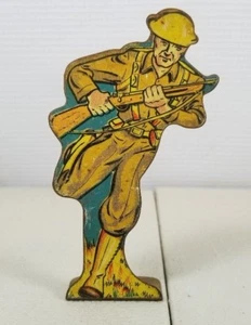 VINTAGE METALL INFANTERIE PRIVATES AUFLADENDES SPIELZEUG PROP MARX TOYS HERGESTELLT IN DEN USA 10. 41G - Bild 1 von 4