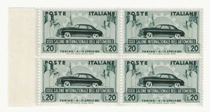 1951 Repubblica italiana - Quartina 20 l. 33° Salone Auto a Torino MNH** - Foto 1 di 1