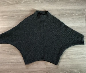 The Reset R Label Sweater Womens Small Charcoal 80/20 Wool Cashmere Dolman - Picture 1 of 9