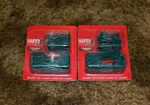 Christmas Tree Ornament hooks, 2 Packs Of 75 Long, 50 Short Hooks, Green Color - Picture 1 of 1