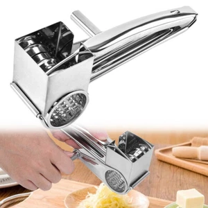 Stainless Steel Rotary Cheese Grater – Vegetable Slicer Shredder Cutter Tool - Picture 1 of 9