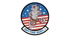 4" military f-14 anytime baby bumper sticker decal usa made