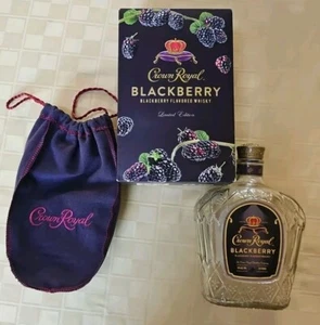 BLACKBERRY CROWN ROYAL LIMITED EDITION BAG, 750ml empty BOTTLE, BOX - Picture 1 of 7