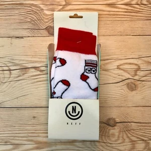 *Neu* Neff Socke Schneesocken weiß/rot Einheitsgröße - Bild 1 von 11