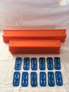 Hot Wheels Track Builder Straight Tracks mix sizes  12” & 9” long + connectors! - Picture 1 of 8