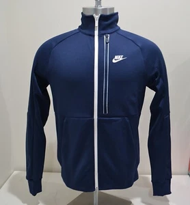 NWT MENS NIKE BLACK FULL ZIP NAVY TRAINING RUNNING JACKET SZ S - Picture 1 of 6