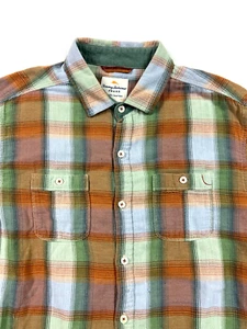 Camisa Tommy Bahama Jeans Franela Multicolor Cuadros Manga Larga Para Hombre M Bonita. - Imagen 1 de 7