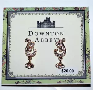 PENDIENTES DE GOTA VICTORIANOS CON LICENCIA DE DOWNTON ABBEY JOYERÍA 606 Nuevos - Imagen 1 de 1