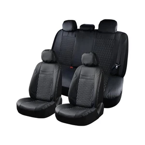 Forros Para Asientos De Carros Covertores PU Cuero Funda Universales Negro - Bild 1 von 6