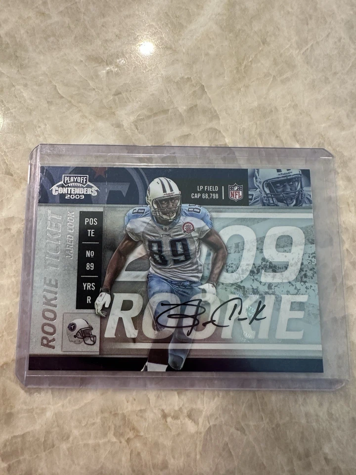 2009 Playoff Contenders Jared Cook #170 Rookie Auto RC Titans Card - Image 1 of 4