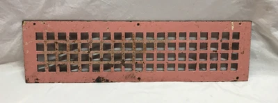 Parrilla de retorno de aire frío de hierro fundido de colección 5x22 piso techo ventilación térmica antigua 1336-25B Foto 1 de 4