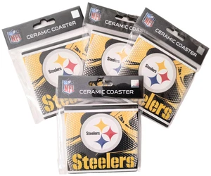 Set 4 sottobicchieri in ceramica Pittsburgh Steelers - Foto 1 di 3