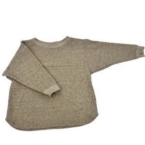 Uniqlo Damen Waffel Rundhals 3/4 Arm Shirt Beige Gr. XS Thermo Oberteil - Bild 1 von 10