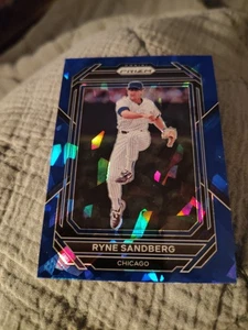 2023 Panini Prizm Baseball Blue Cracked Ice Prizm Ryne Sandberg #111 - Picture 1 of 2