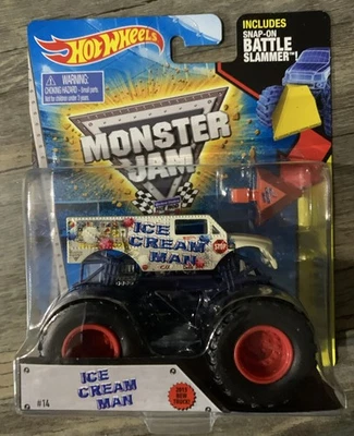 Hot Wheels Monster Jam мороженое человек с битвы Slammer редкая Monster Truck - Изображение 1 из 4