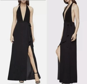 BCBG MAX AZRIA DAMEN ANGELINE NECKHOLDER MAXIKLEID Gr. 2 Schwarz - Bild 1 von 9