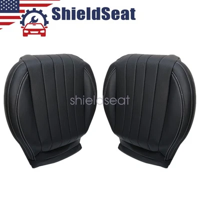 Cubierta de asiento de cuero PERF inferior delantera negra para Mercedes Benz E300 E350 2017-2020 Foto 1 de 4