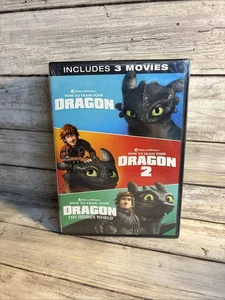New! How to Train Your Dragon: 3-Movie Collection (DVD, 2019) Sealed Ships Free - Picture 1 of 5