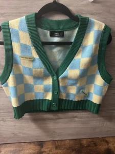 SELTEN RARITÄT Nice To Meet CHUU Damen Cropped Pullover Weste F165/104A Medium Kariert - Bild 1 von 5