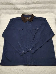 Vintage 90s Route 66 XL Flannel Shirt Jacket Shacket Full Zip Corduroy Collar - Picture 1 of 8