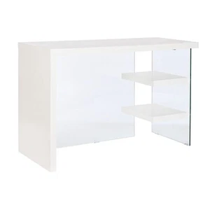 Schreibtisch DKD Home Decor Weiß Durchsichtig Kristall Holz MDF 120 x 50 x 76 - Bild 1 von 7
