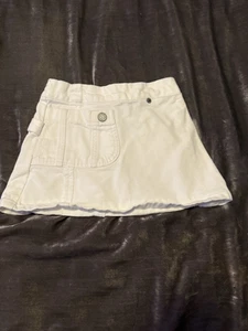Vintage Y2K Gap White Denim Jean Utility Cargo Skirt Size 4 Side Zipper - Picture 1 of 7