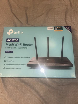 TP-Link Archer A7 AC1750 Wireless Dual-Band Gigabit Router - Black - Image 1 of 3