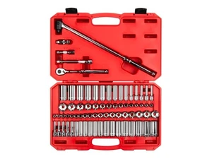 TEKTON 3/8 Inch Drive 6-Point Socket and Ratchet Set, 73-Piece (1/4-1 in., 6-... - Picture 1 of 8