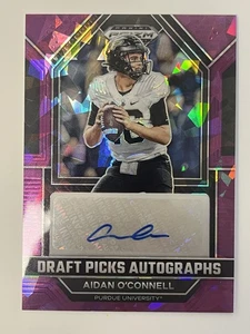 2023 Panini Prizm Draft Picks Aidan O'Connell Rookie Auto Purple Ice /49 RC - Picture 1 of 3