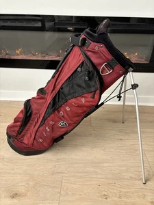 Nike Golf Vintage Burgundy Golf Stand Bag/Single Strap/5 Divider - Picture 1 of 9